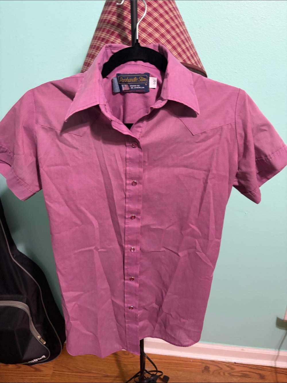 Panhandle Slim Men's Short-Sleeve Button-Down Shirt in Pink